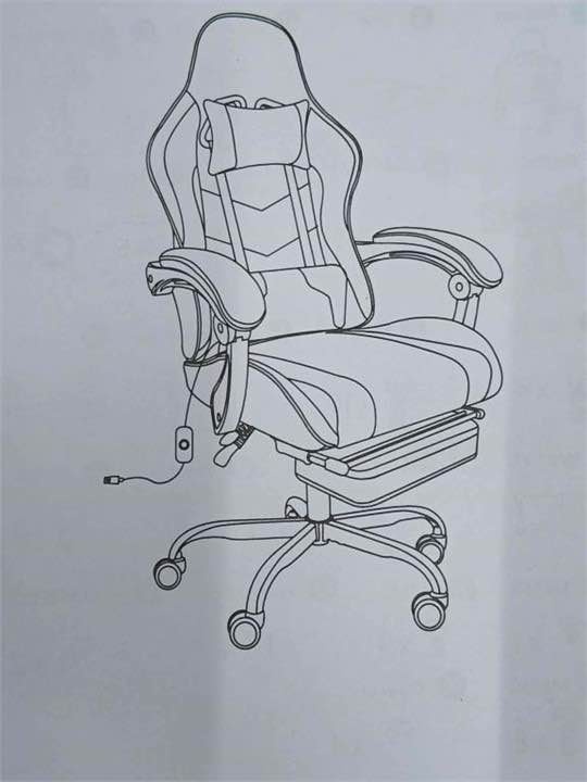 Gaming Chair Brand new open Box massage chair with Lumbar and le - photo 4