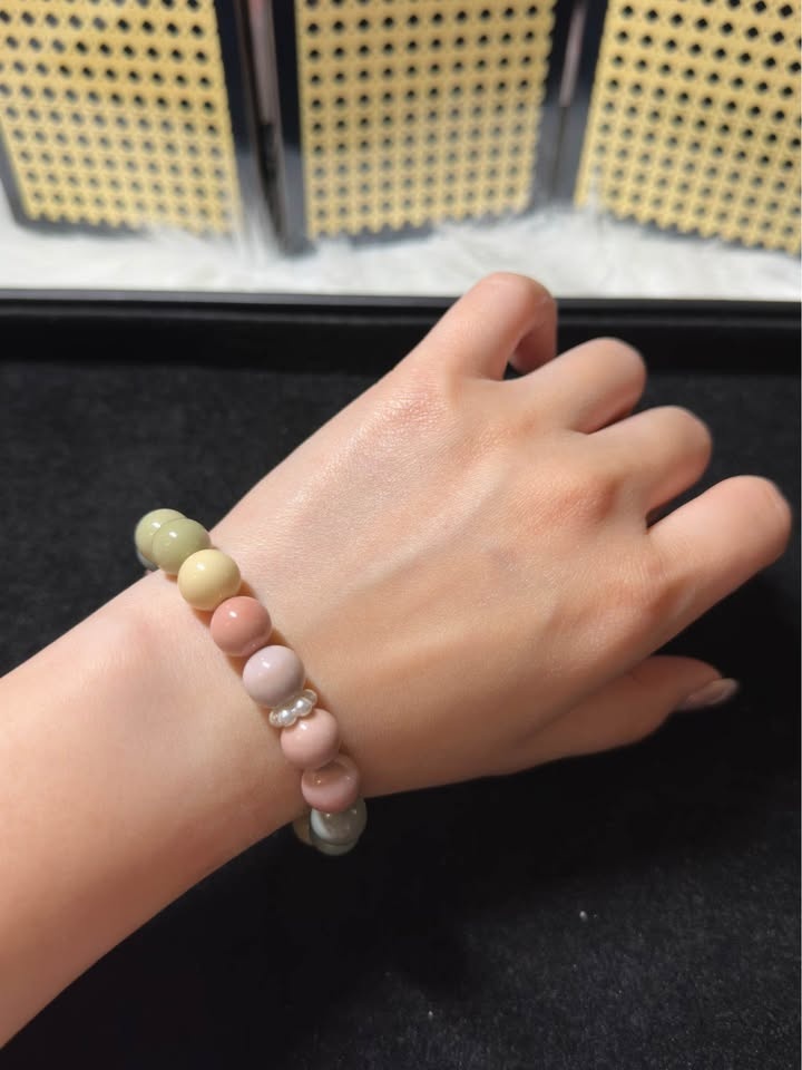 Rainbow Alashan Agate Stone Beads Bracelet | Handmade DIY Jewelr - photo 2