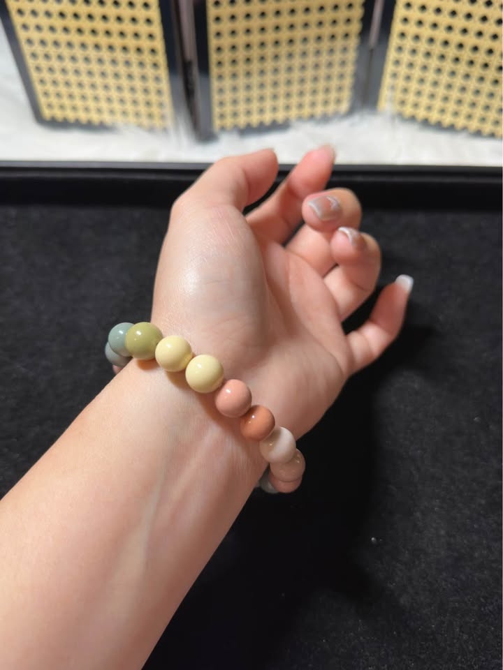 Rainbow Alashan Agate Stone Beads Bracelet | Handmade DIY Jewelr - photo 3