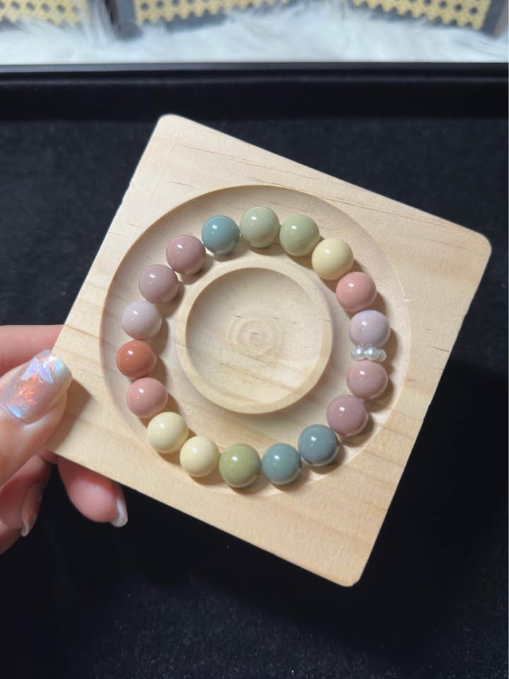 Rainbow Alashan Agate Stone Beads Bracelet | Handmade DIY Jewelr - photo 4