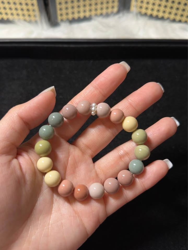 Rainbow Alashan Agate Stone Beads Bracelet | Handmade DIY Jewelr - photo 5