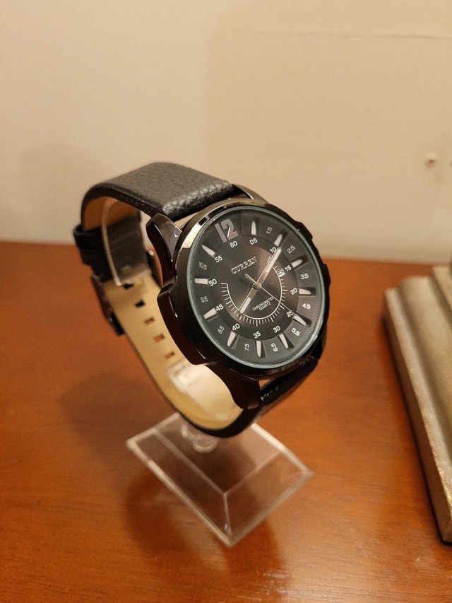 Black Curren Chronometer Quartz Men's Watch - photo 3