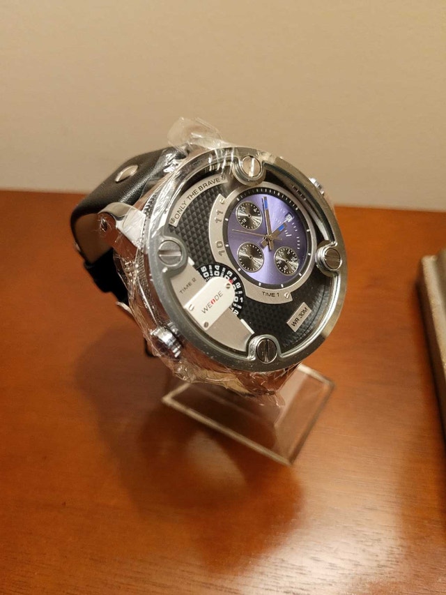 Dual Time Zone Purple Weide Diesel Men’s Fashion Watch - photo 4