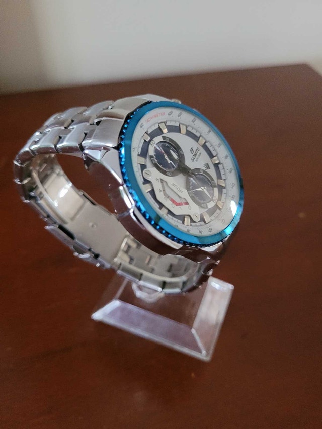 Brand New Gomte WR100M Silver and Blue Chronograph Men's Watch - photo 3