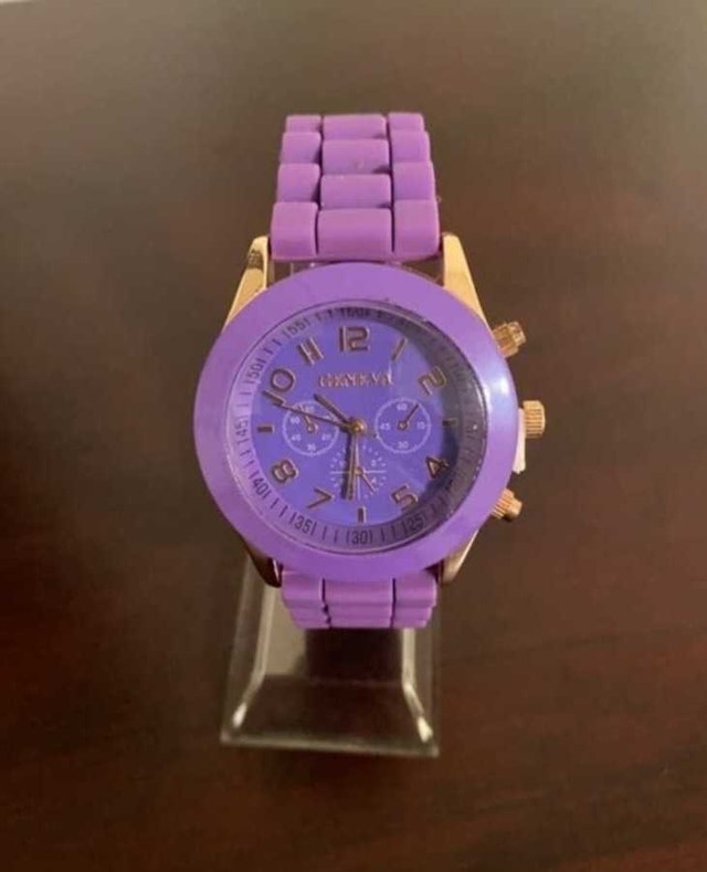 Brand New Geneva Purple Watch with Gold Accents