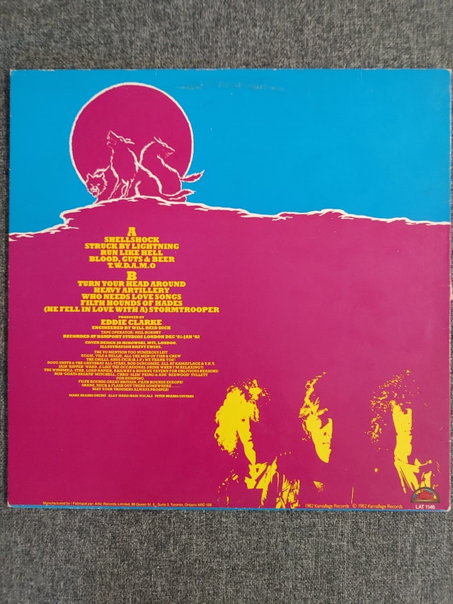 Tank ‎– Filth Hounds Of Hades - Vinyl Record LP OG 1982 Press - photo 2