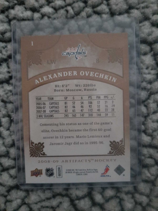 Alexander Ovechkin Artifacts Hockey Card - photo 2