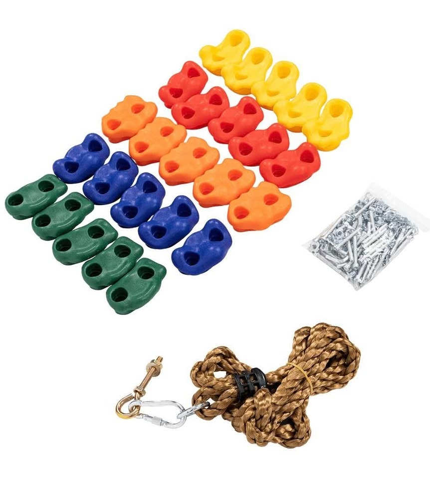 Jungle Gym Rock Climbing Holds Kids Wall Mounting Hardware Knott - photo 4