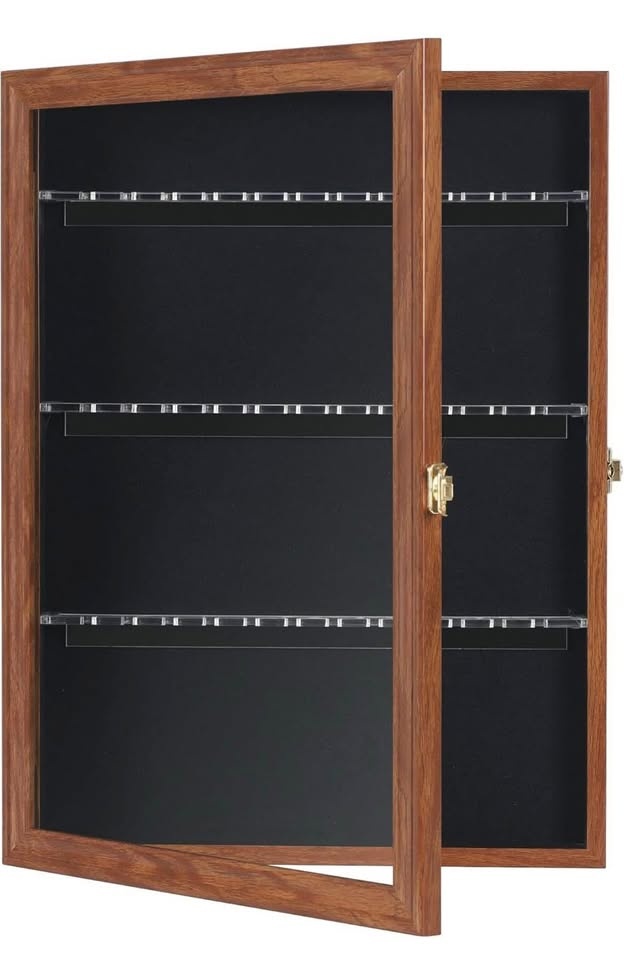 36 Souvenir Tea Spoon Solid Wood Display Case Rack - photo 5