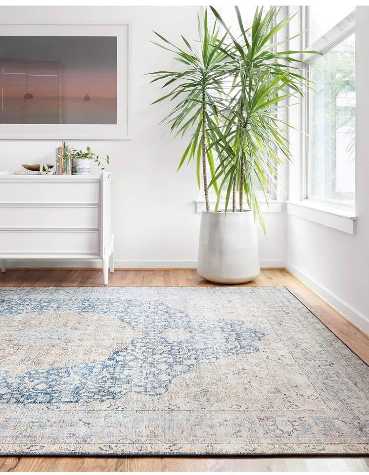 Loloi II LAYLA Rug LAY-07 BLUE / TANGERINE 5'-0" x 7'-6" - photo 2