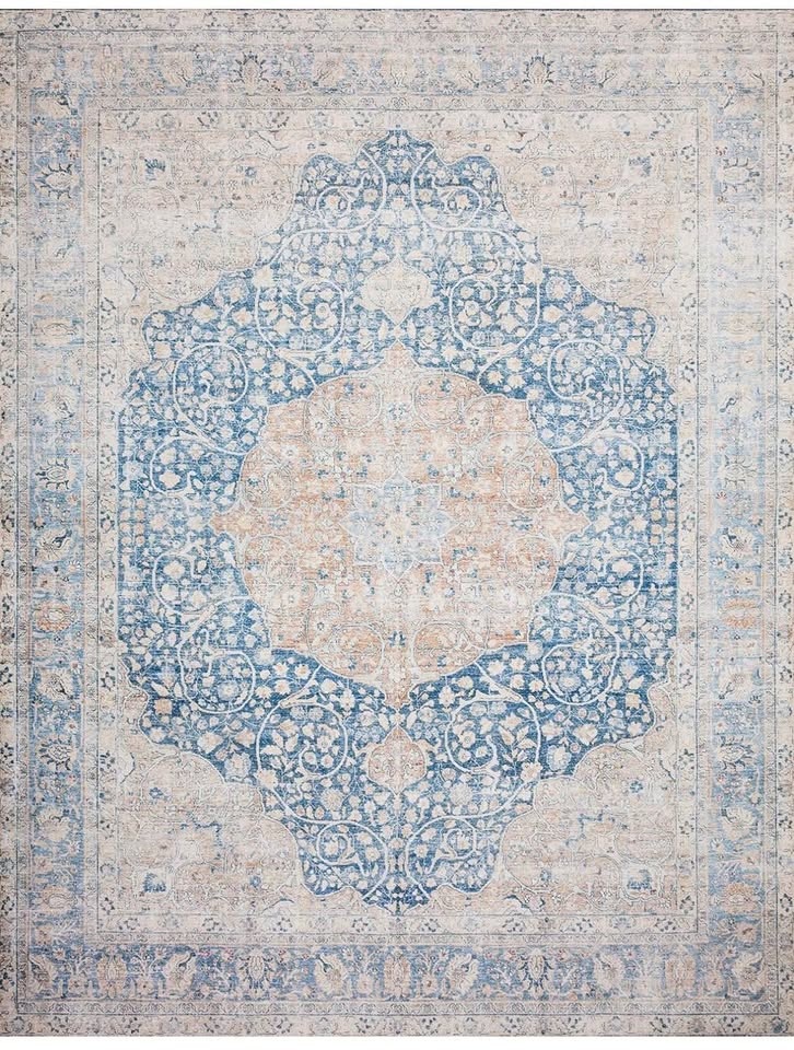 Loloi II LAYLA Rug LAY-07 BLUE / TANGERINE 5'-0" x 7'-6" - photo 3