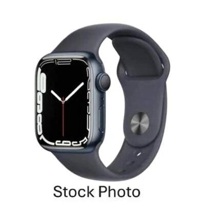 New Apple Watch Series 7 GPS 45mm Midnight Aluminum MKN53LL/A