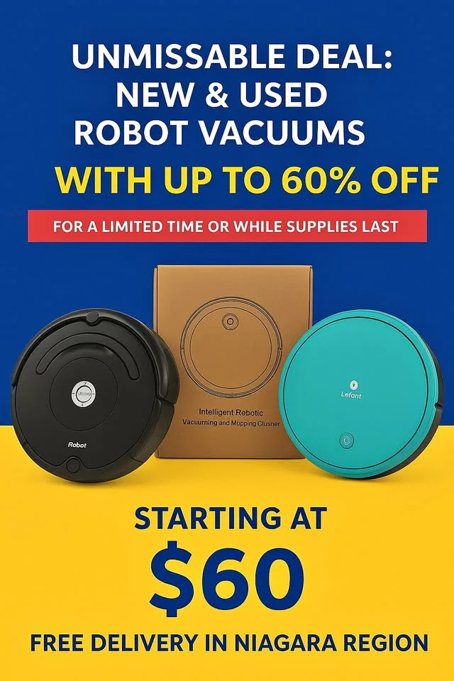 🚀 Smart Robot Vacuums from just $60 – Free Delivery in Niagara! thumbnail