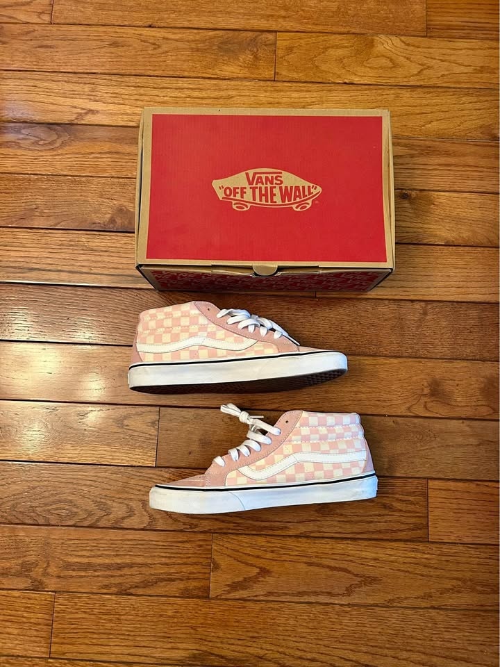 VANS SK8 Reissue White & Pink Shoes Unisex Size 9