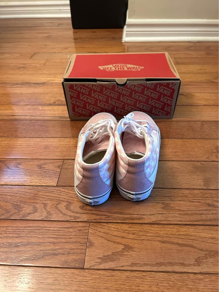 VANS SK8 Reissue White & Pink Shoes Unisex Size 9 - photo 4