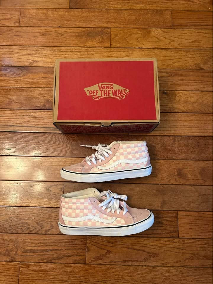 VANS SK8 Reissue White & Pink Shoes Unisex Size 9 - photo 5
