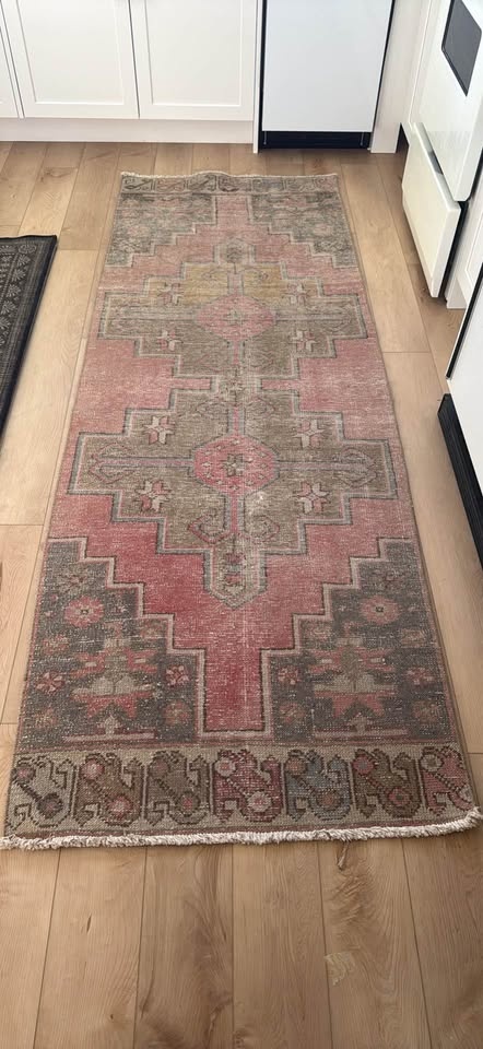 Vintage Turkish Oushak Runner | 3’ × 8’ | Handwoven Wool | Warm - photo 2