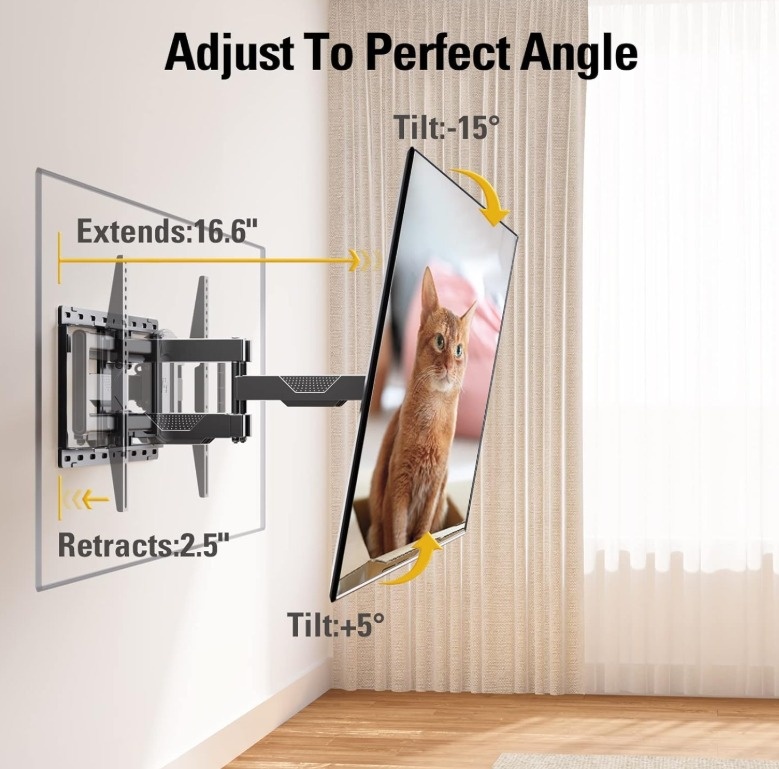 TV Wall Mount. 42-84 Inch, Full Motion with Swivel and Tilt - photo 2