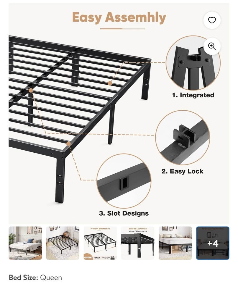 Bed Frame Queen size - photo 4