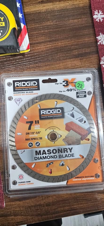 RIDGID 7 Inch Masonry Diamond Blade