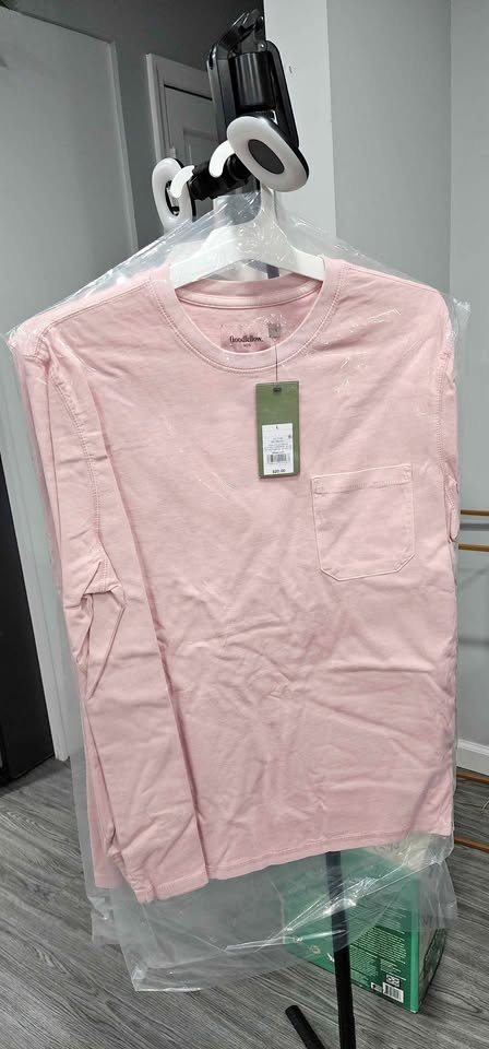 2 Pink GOODFELLOW LONG SLEEVE SIZE LARGE