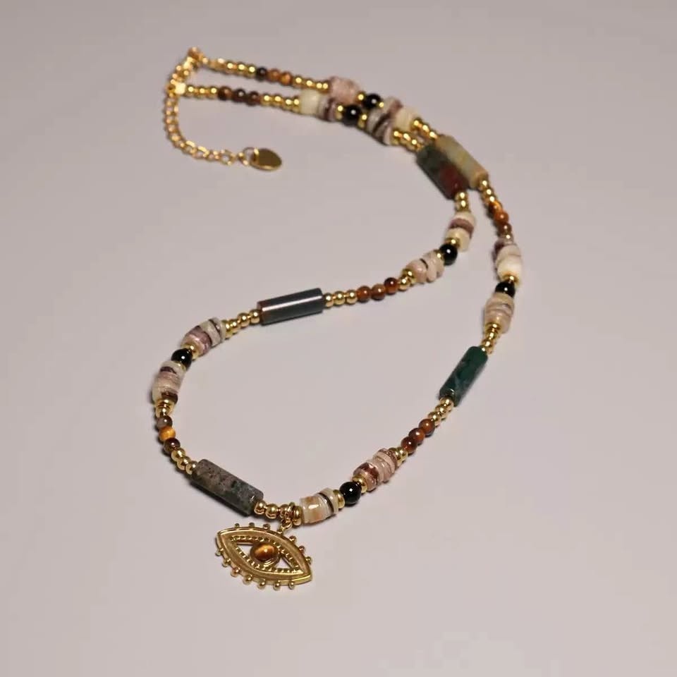 Tiger’s Eye Beaded Necklace for Women