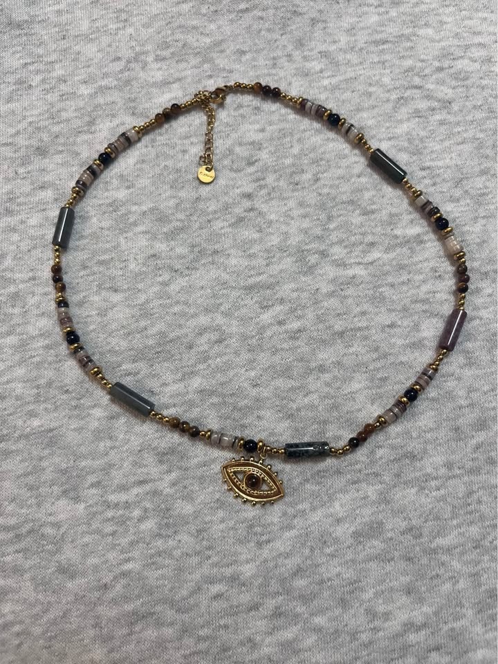 Tiger’s Eye Beaded Necklace for Women - photo 5