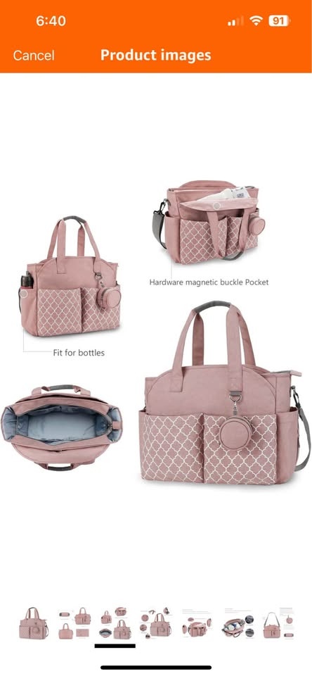 Baby Diaper Bag Tote, Large Travel Diaper Tote, New - photo 3