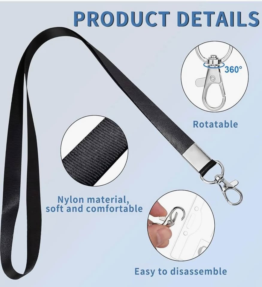 Lanyards, 50 Pack Neck Strap Lanyard with Swivel Hooks... - photo 3