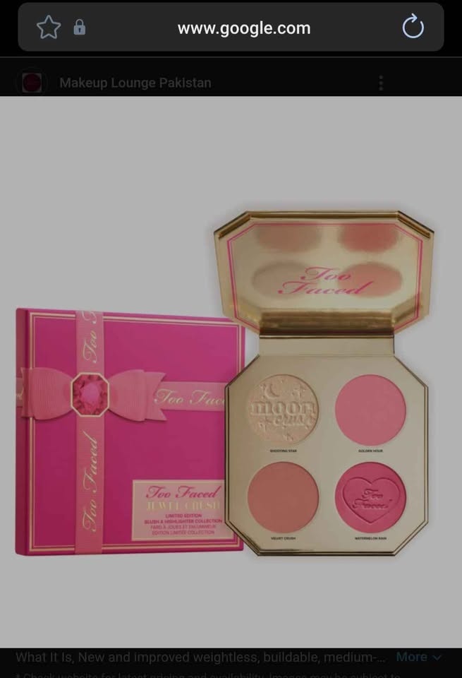 💖 Too Faced Jewel Crush Blush & Highlighter Gift Set – New in Bo - photo 3