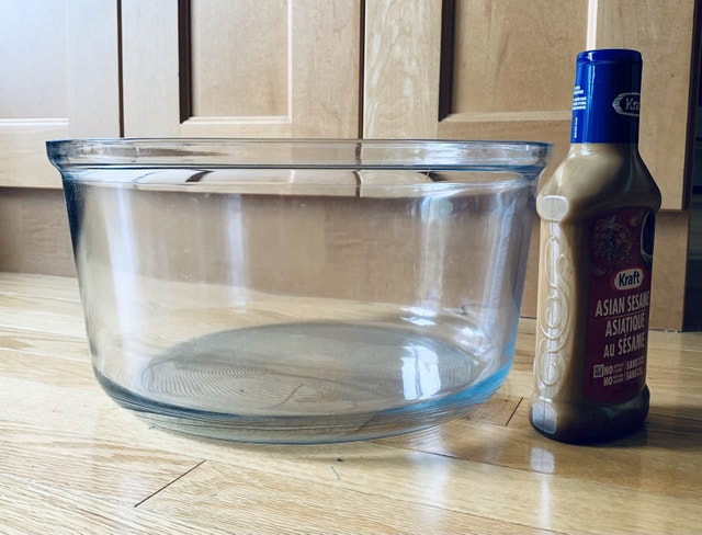Large Glass Bowl - great for mixing Sourdough, salads