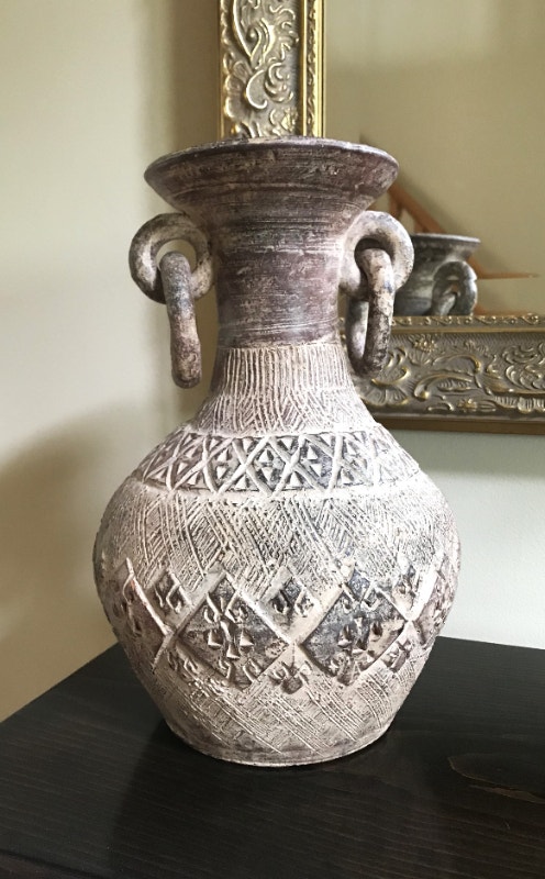 Latin American Tribal Red Clay Vase