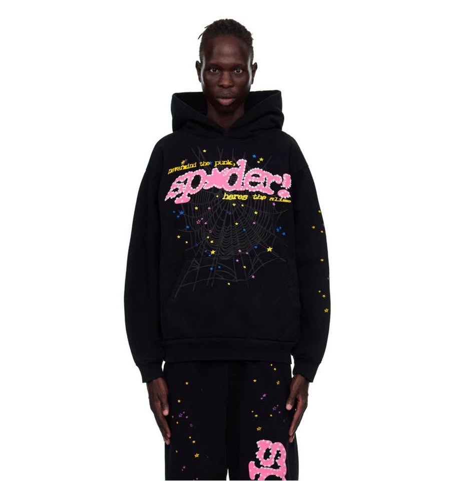 Sp5der/Spider Black/Pink Thick Hoodie Sweater L - photo 4