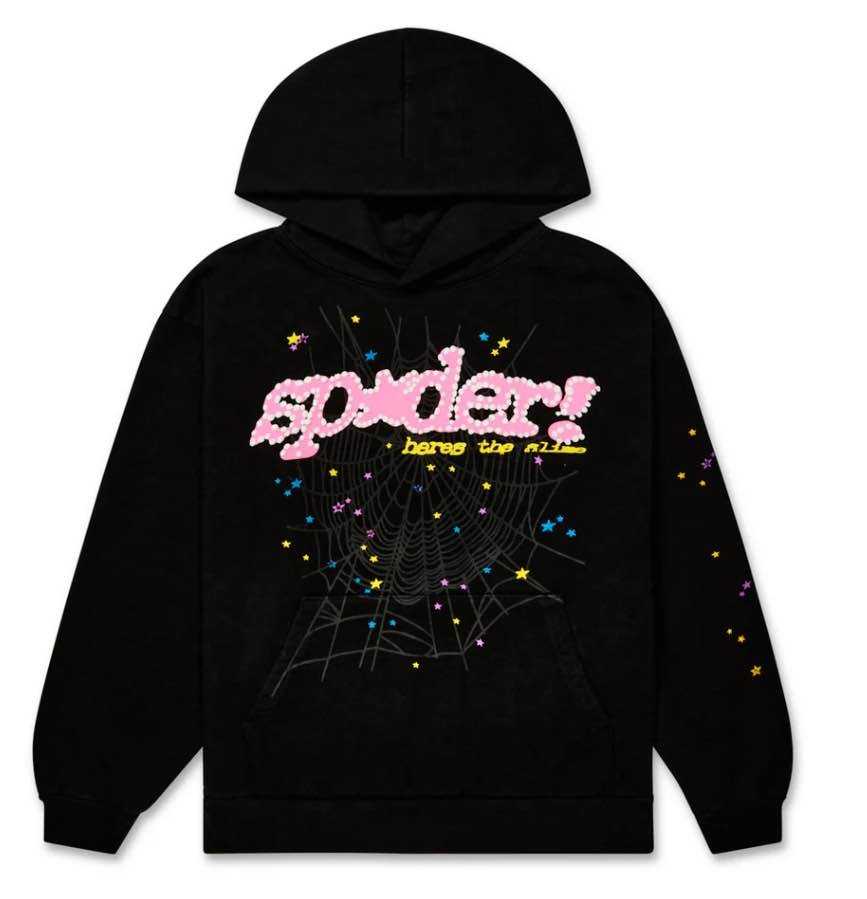 Sp5der/Spider Black/Pink Thick Hoodie Sweater L - photo 5