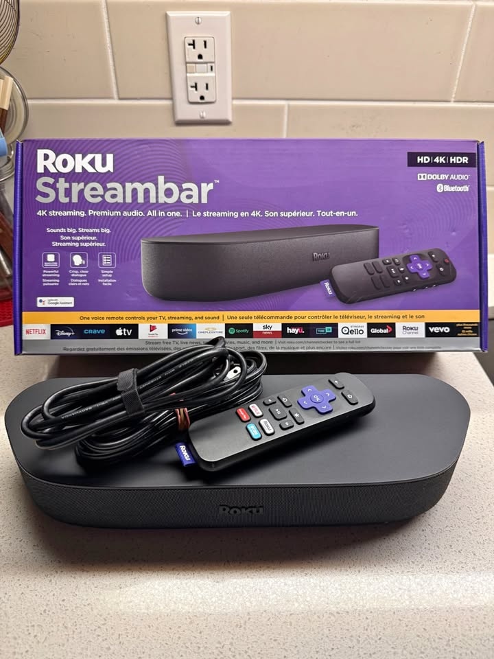 Roku Streambar 4K — HDR • Dolby Audio — Excellent Condition