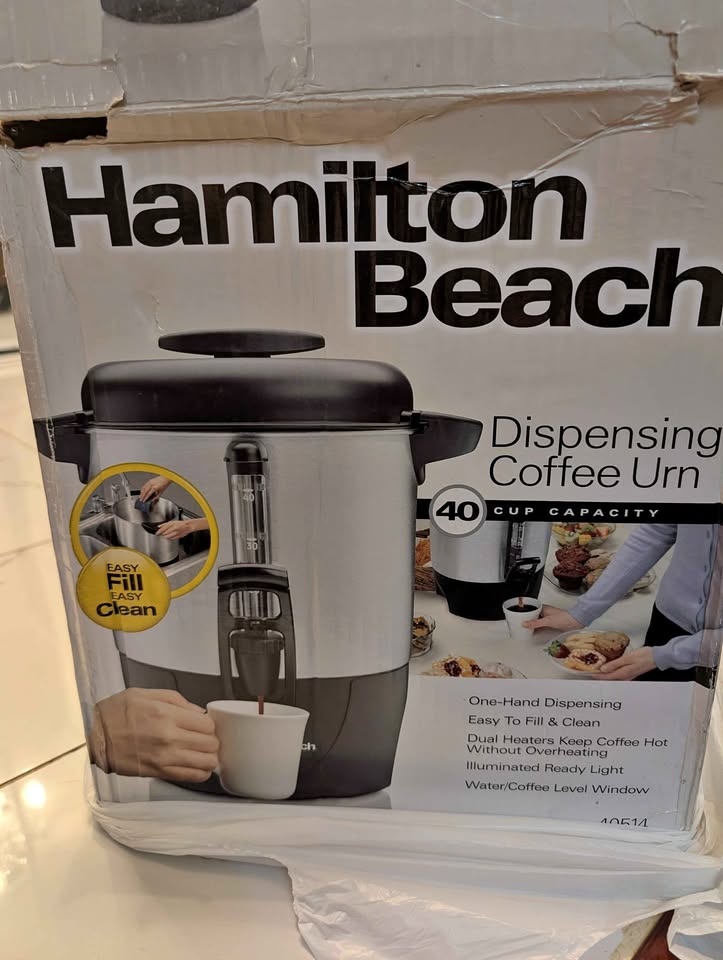 Hamilton beach coffee urn 40 cup capacity
