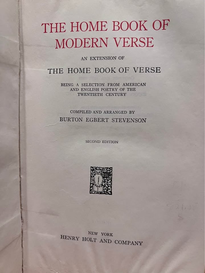 THE HOME BOOK OF MODERN VERSE: By Burton Egbert Stevenson - photo 4