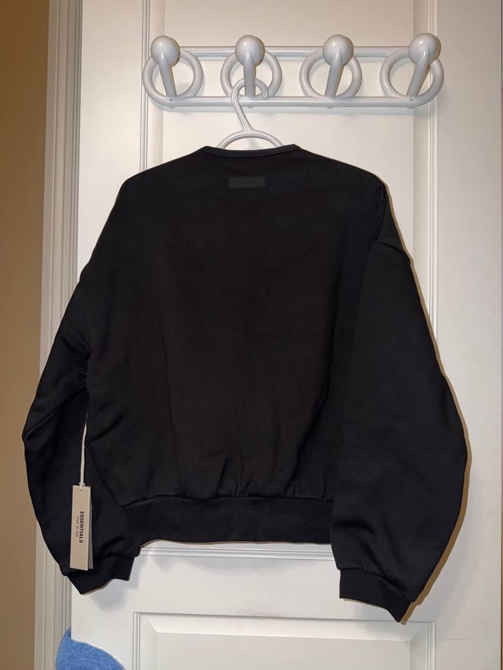 Fear of God Essentials Crewneck Sweatshirt 'Jet Black' Men's XXS - photo 2