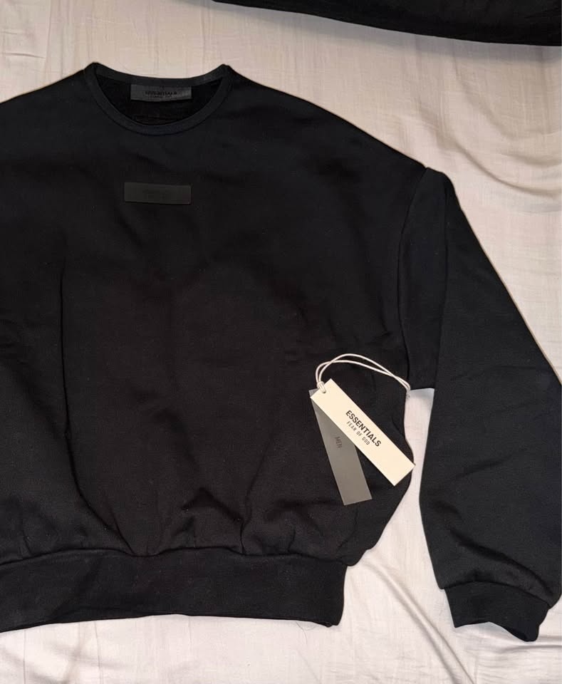 Fear of God Essentials Crewneck Sweatshirt 'Jet Black' Men's XXS - photo 4
