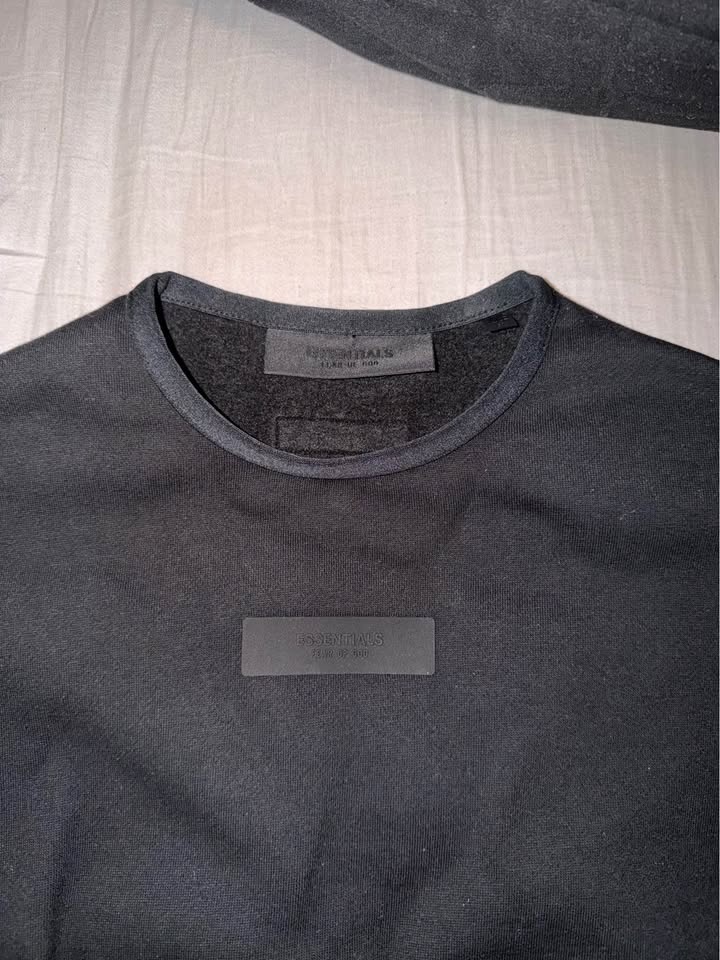 Fear of God Essentials Crewneck Sweatshirt 'Jet Black' Men's XXS - photo 5