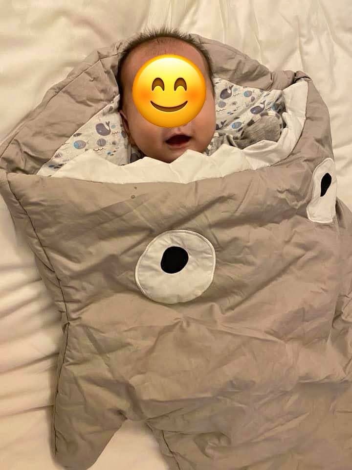 Toddler BabyShark Bites Sleeping Bag Swaddling Blanket Wrap