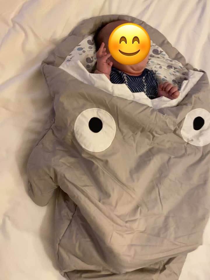 Toddler BabyShark Bites Sleeping Bag Swaddling Blanket Wrap - photo 3