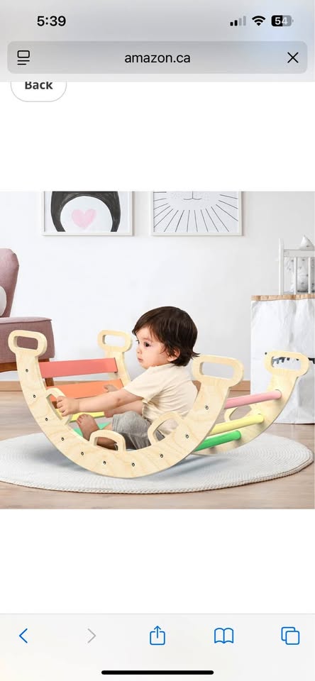 BlueWood Wooden Ladder Arch for Climbing Toddlers