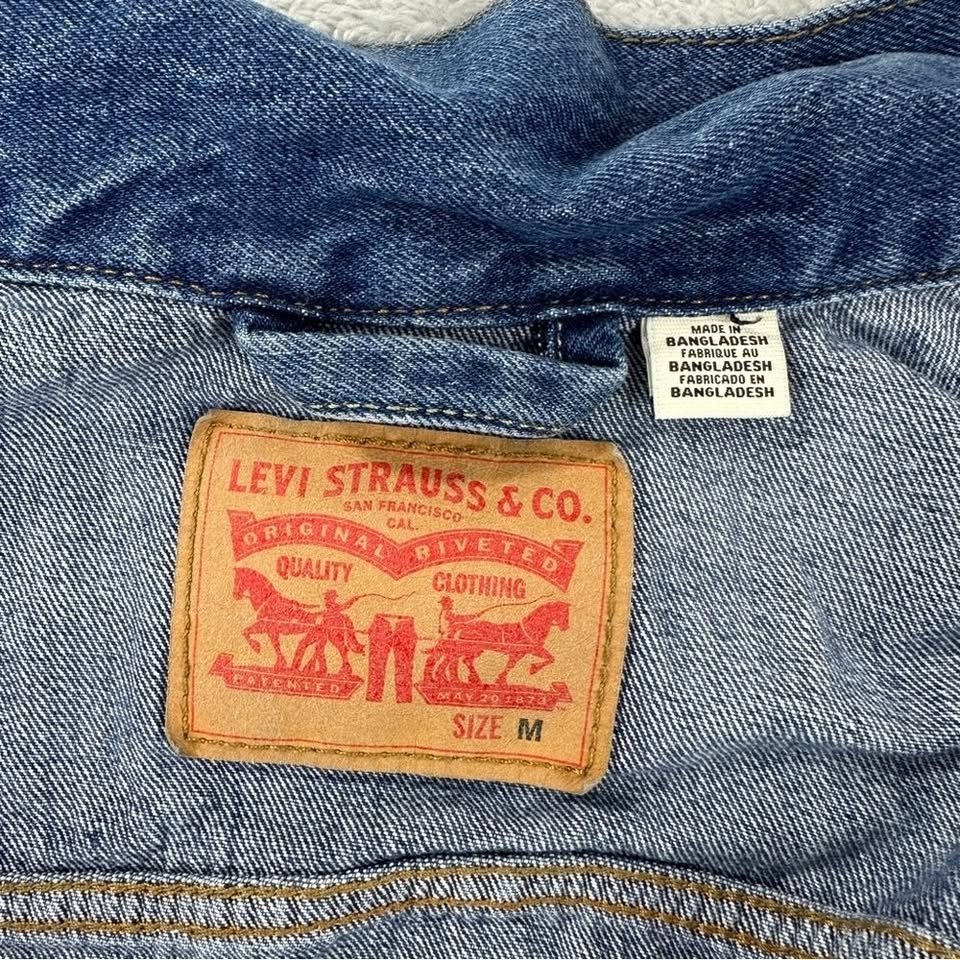 Levi's Blue Denim Jacket Men's Size Medium Trucker Jean Jacket - photo 2