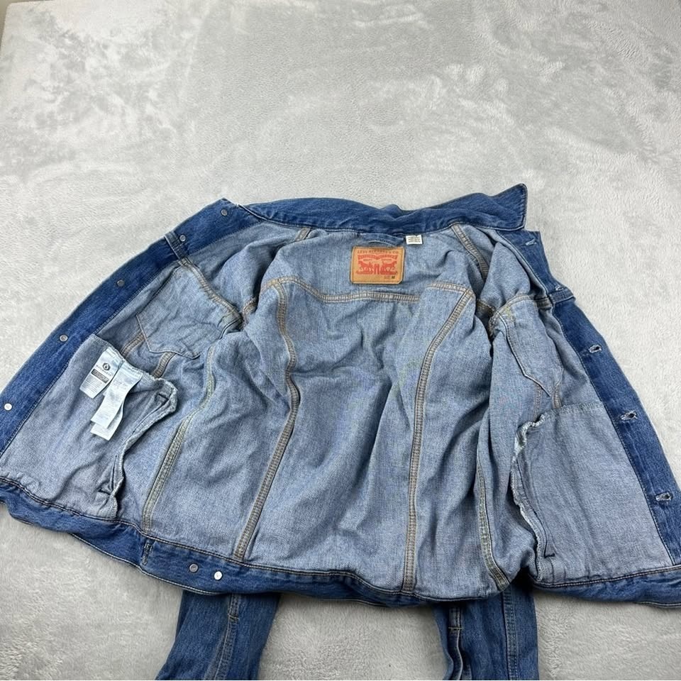 Levi's Blue Denim Jacket Men's Size Medium Trucker Jean Jacket - photo 3