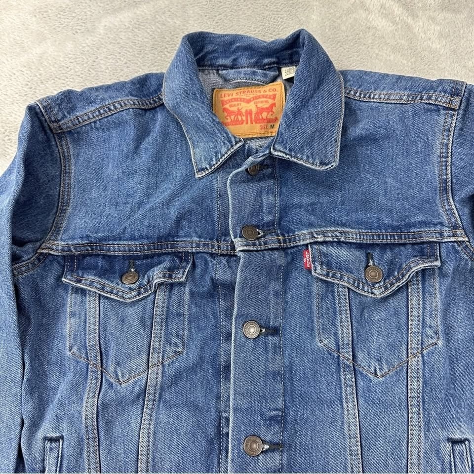 Levi's Blue Denim Jacket Men's Size Medium Trucker Jean Jacket - photo 4
