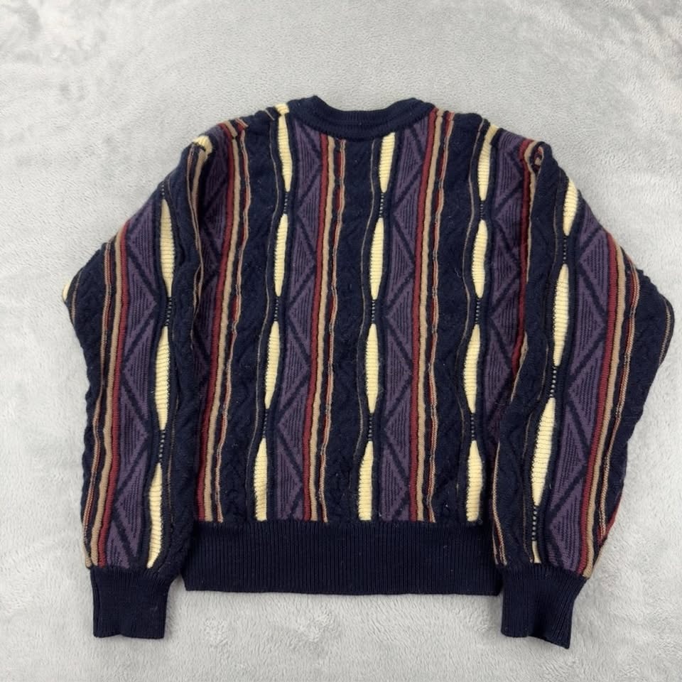 Coogi Australia Knit Blue / Cream Knit Sweater Men’s Size M - photo 2