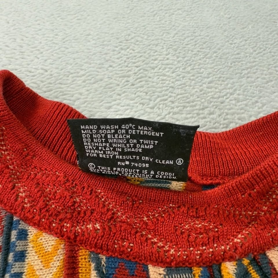 COOGI Australia Wool Knit Red / Multicolor Sweater Men’s Size M - photo 4