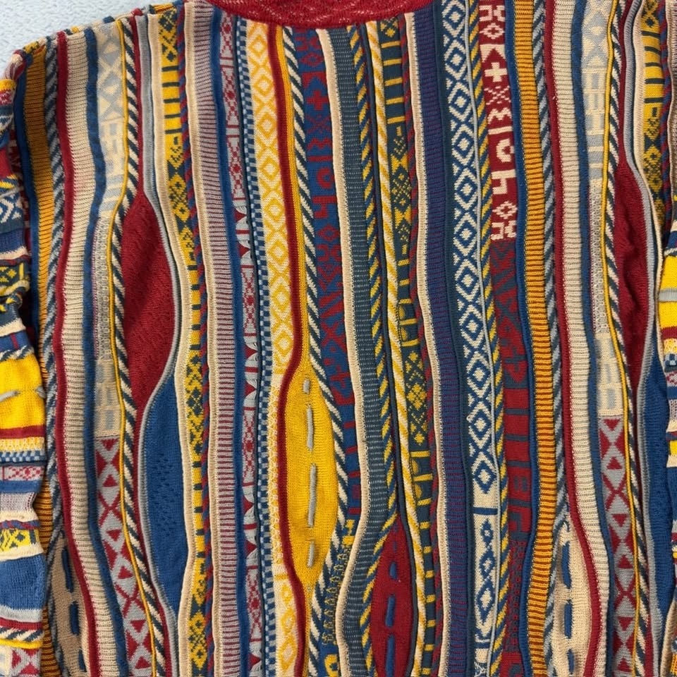 COOGI Australia Wool Knit Red / Multicolor Sweater Men’s Size M - photo 5