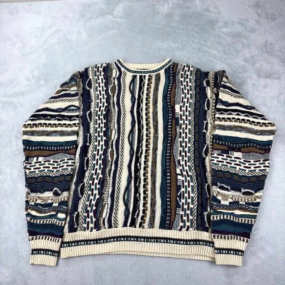 COOGI Australia Knit Vintage Multicolor Sweater Wool Men’s Size